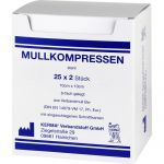 MULLKOMPRESSEN 10x10 cm steril 8fach BW 25X2 St из немецкой аптеки