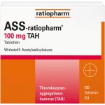 ASS-ratiopharm 100 mg TAH Tabletten 100 St из немецкой аптеки