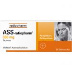 ASS-ratiopharm 300 mg Tabletten 50 St из немецкой аптеки