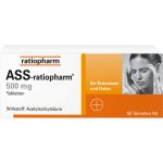 ASS-ratiopharm 500 mg Tabletten 50 St из немецкой аптеки