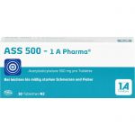 ASS 500-1A Pharma Tabletten 30 St из немецкой аптеки