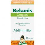BEKUNIS Dragees Bisacodyl 5 mg magensaftres.Tabl. 10 St из немецкой аптеки