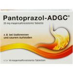PANTOPRAZOL ADGC 20 mg magensaftres.Tabletten 14 St из немецкой аптеки