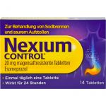 NEXIUM Control 20 mg magensaftresistente Tabletten 14 St из немецкой аптеки