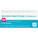 ACICLOVIR akut Creme-1A Pharma 2 g из немецкой аптеки
