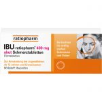 IBU-RATIOPHARM 400 mg akut Schmerztbl.Filmtabl. 20 St из немецкой аптеки