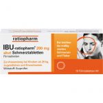 IBU-RATIOPHARM 200 mg akut Schmerztbl.Filmtabl. 10 St из немецкой аптеки