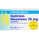 CETIRIZIN Heumann 10 mg Filmtabletten 20 St из немецкой аптеки