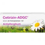 CETIRIZIN ADGC Filmtabletten 20 St из немецкой аптеки