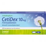 CETIDEX 10 mg Filmtabletten 20 St из немецкой аптеки