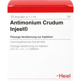 ANTIMONIUM CRUDUM INJEEL Ampullen 10 St – PZN 53114 из немецкой аптеки