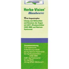HERBA-VISION Blaubeere Augentropfen 15 ml – PZN 3114023 из немецкой аптеки