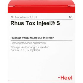 RHUS TOX Injeel S Ampullen 10 St – PZN 4563467 из немецкой аптеки