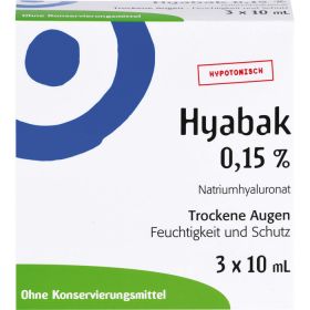 HYABAK Augentropfen 3X10 ml – PZN 9267302 из немецкой аптеки