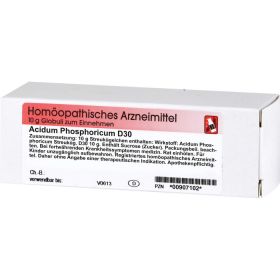 ACIDUM PHOSPHORICUM D 30 Globuli 10 g – PZN 907102 из немецкой аптеки