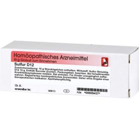 SULFUR D 12 Globuli 10 g – PZN 909437 из немецкой аптеки