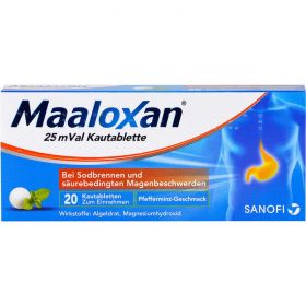 MAALOXAN 25 mVal Kautabletten 20 St – PZN 1423582 из немецкой аптеки