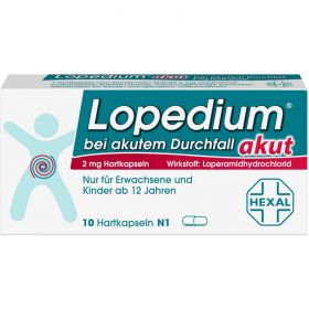 LOPEDIUM akut bei akutem Durchfall Hartkapseln 10 St – PZN 1939446 из немецкой аптеки