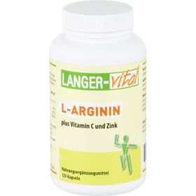 L-ARGININ 2894 mg/TG plus Vitamin C und Zink Kaps. 120 St – PZN 2168614 из немецкой аптеки