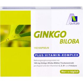 GINKGO 100 mg Kapseln+B1+C+E 192 St – PZN 2909335 из немецкой аптеки