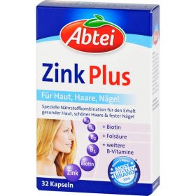 ABTEI Zink Plus Nhrstoff Kapseln 32 St – PZN 3847932 из немецкой аптеки