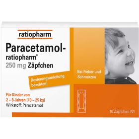 PARACETAMOL-ratiopharm 250 mg Zpfchen 10 St – PZN 3953597 из немецкой аптеки