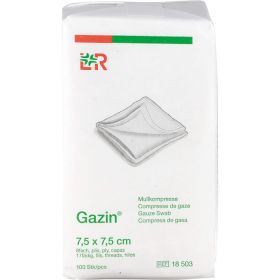 GAZIN Mullkomp.7,5x7,5 cm unsteril 8fach Op 100 St – PZN 3959387 из немецкой аптеки