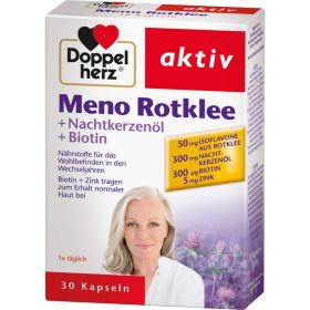 DOPPELHERZ Meno Rotklee+Nachtkerzenl+Biotin Kaps. 30 St – PZN 4042018 из немецкой аптеки