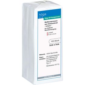 HGA-KOMPRESSEN OP 5x5 cm unsteril 8fach 100 St – PZN 4401658 из немецкой аптеки