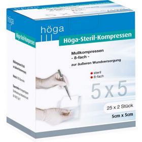 HGA-KOMPRESSEN 5x5 cm steril 8fach 25X2 St – PZN 4401894 из немецкой аптеки