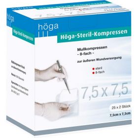 HGA-KOMPRESSEN 7,5x7,5 cm steril 8fach 25X2 St – PZN 4401902 из немецкой аптеки