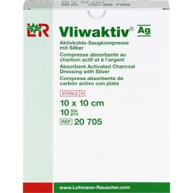 VLIWAKTIV AG Aktivkohle Saugkomp.m.Silber 10x10 cm 10 St – PZN 4862833 из немецкой аптеки