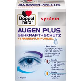 DOPPELHERZ Augen plus Sehkraft+Schutz system Kaps. 60 St – PZN 5517713 из немецкой аптеки