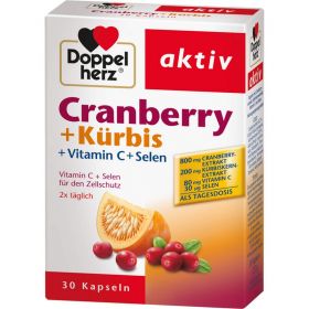 DOPPELHERZ Cranberry+Krbis Kapseln 30 St – PZN 6445453 из немецкой аптеки
