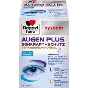 DOPPELHERZ Augen plus Sehkraft+Schutz system Kaps. 120 St – PZN 6560987 из немецкой аптеки