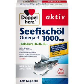 DOPPELHERZ Seefischl Omega-3 1.000 mg+Fols.Kaps. 120 St – PZN 6583681 из немецкой аптеки