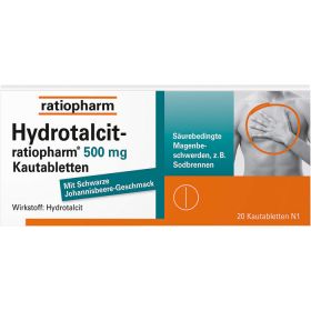 HYDROTALCIT-ratiopharm 500 mg Kautabletten 20 St – PZN 7105995 из немецкой аптеки