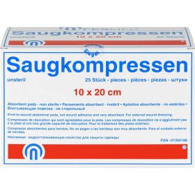 SAUGKOMPRESSEN unsteril 10x20 cm 25 St – PZN 7350186 из немецкой аптеки