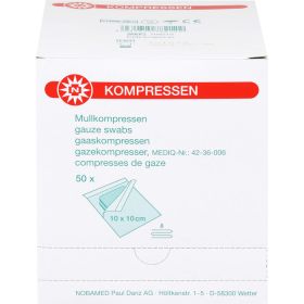 MULLKOMPRESSEN 10x10 cm steril 8fach 50X2 St – PZN 7385747 из немецкой аптеки