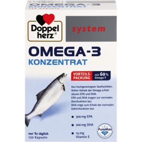 DOPPELHERZ Omega-3 Konzentrat system Kapseln 120 St – PZN 7625016 из немецкой аптеки