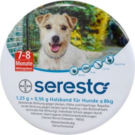 SERESTO 1,25g + 0,56g Halsband fr Hunde bis 8kg 1 St – PZN 9315509 из немецкой аптеки