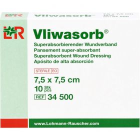 VLIWASORB superabsorb.Saugkomp.steril 7,5x7,5 cm 10 St – PZN 9888470 из немецкой аптеки