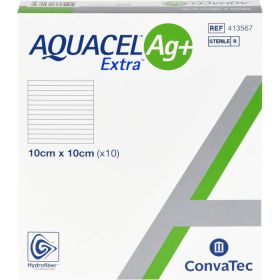 AQUACEL Ag+ Extra 10x10 cm Kompressen 10 St – PZN 10203810 из немецкой аптеки