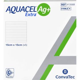AQUACEL Ag+ Extra 15x15 cm Kompressen 5 St – PZN 10203827 из немецкой аптеки