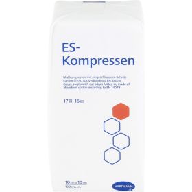 ES-KOMPRESSEN unsteril 10x10 cm 16fach CPC 100 St – PZN 10257935 из немецкой аптеки