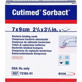 CUTIMED Sorbact Kompressen 7x9 cm 5 St – PZN 11807473 из немецкой аптеки