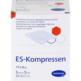 ES-KOMPRESSEN steril 5x5 cm 8fach 25X2 St – PZN 12559528 из немецкой аптеки