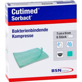 CUTIMED Sorbact Kompressen 4x6 cm 6 St – PZN 12596239 из немецкой аптеки