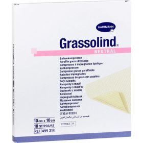 GRASSOLIND Salbenkompressen 10x10 cm steril 10 St – PZN 12892541 из немецкой аптеки