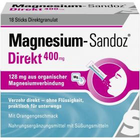 MAGNESIUM SANDOZ Direkt 400 mg Sticks 18 St – PZN 14210066 из немецкой аптеки